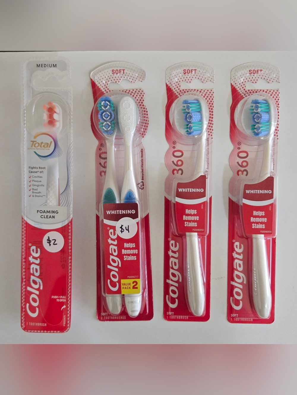 New Colgate Toothbrush Set (5ct)